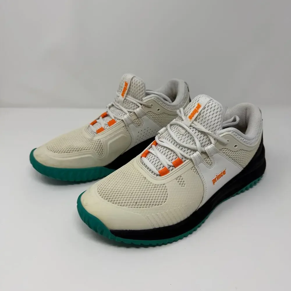 Prince Men’s Tennis Shoes White Green Orange 10.5
